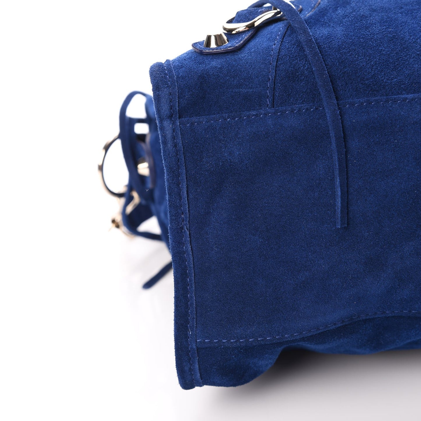 Baby Daim Suede Classic Gold Hardware City Bleu Pacifique