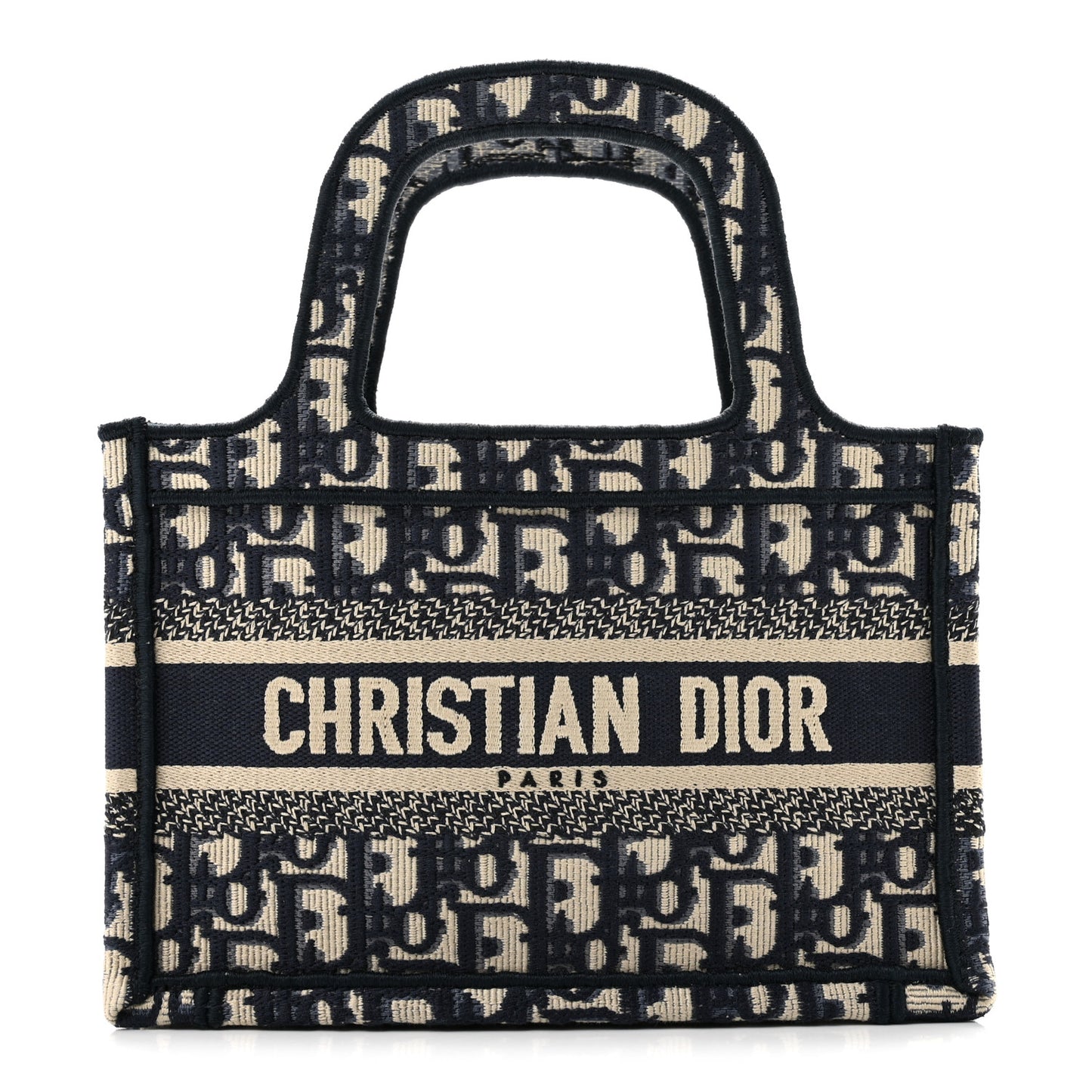 Oblique Mini Book Tote Blue Multicolor