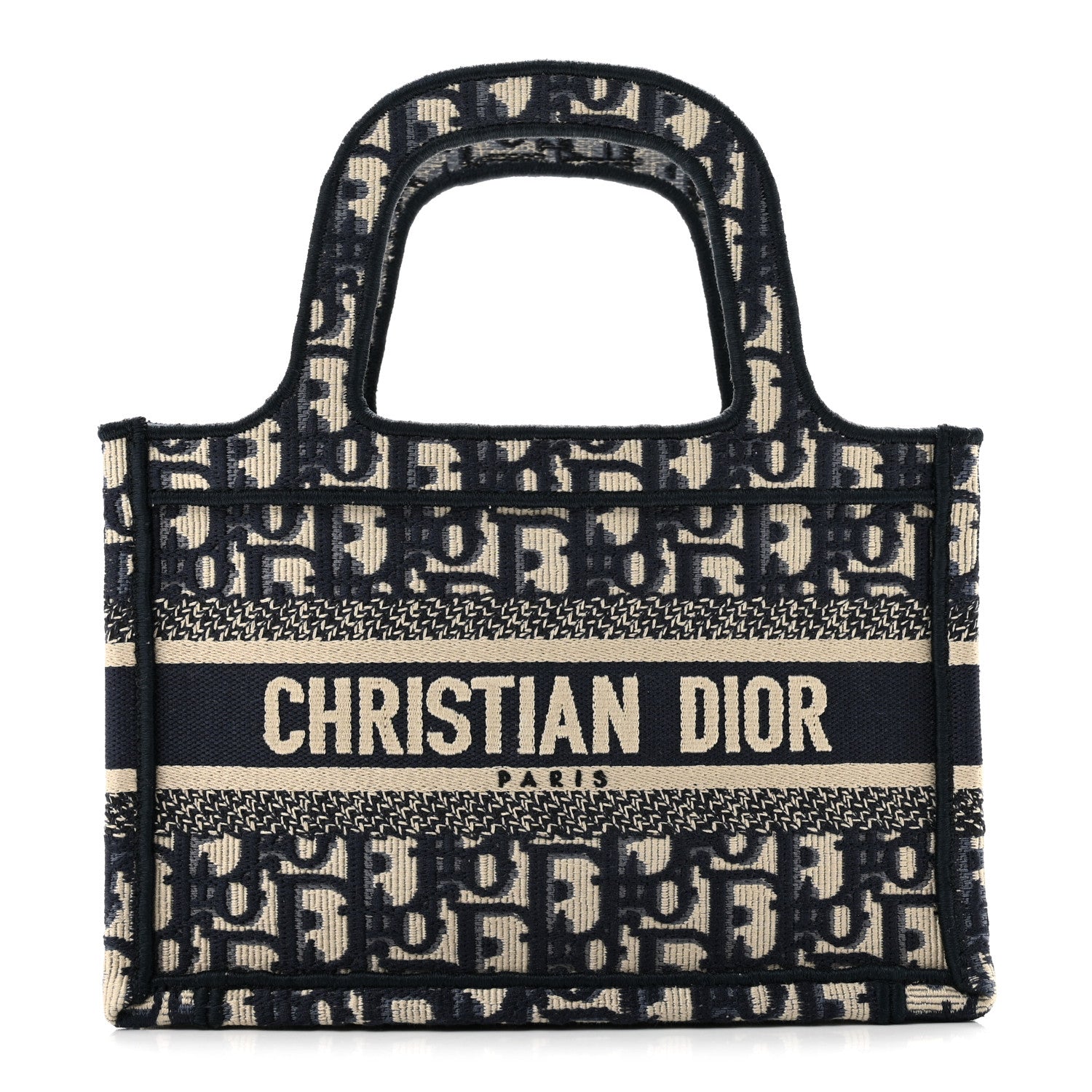 Christian Dior Oblique Mini Book Tote Blue Multicolor 1 of 10