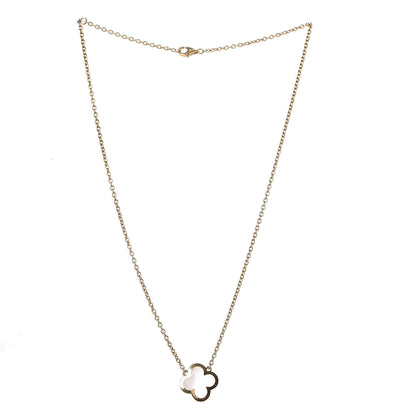 Van Cleef & Arpels 18K Yellow Gold Mother of Pearl Pure Alhambra Pendant Necklace 3 of 4