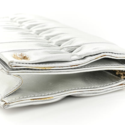 Chanel Metallic Lambskin Sac Pochette Argent 10 of 12