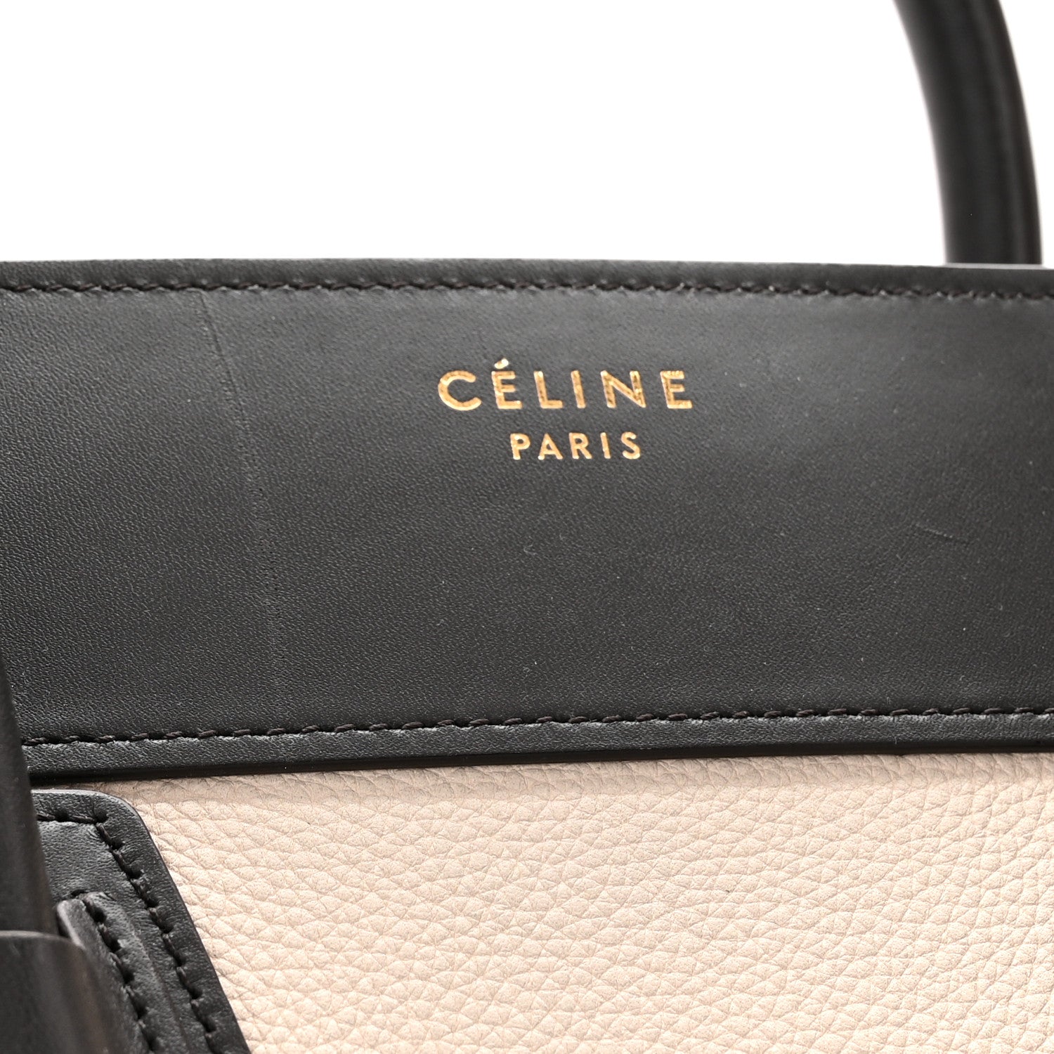 Celine Drummed Calfskin Nubuck Mini Tri-Color Luggage Chalk 11 of 13
