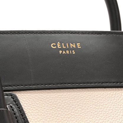 Celine Drummed Calfskin Nubuck Mini Tri-Color Luggage Chalk 11 of 13