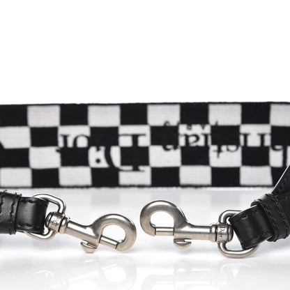 Christian Dior Canvas Embroidered Shoulder Strap Black White 3 of 5