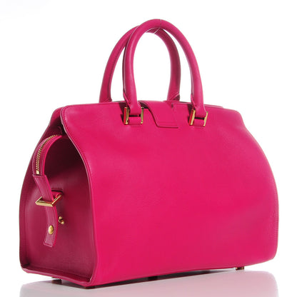 Saint Laurent Calfskin Small Monogram Cabas Lipstick Fuchsia 3 of 10