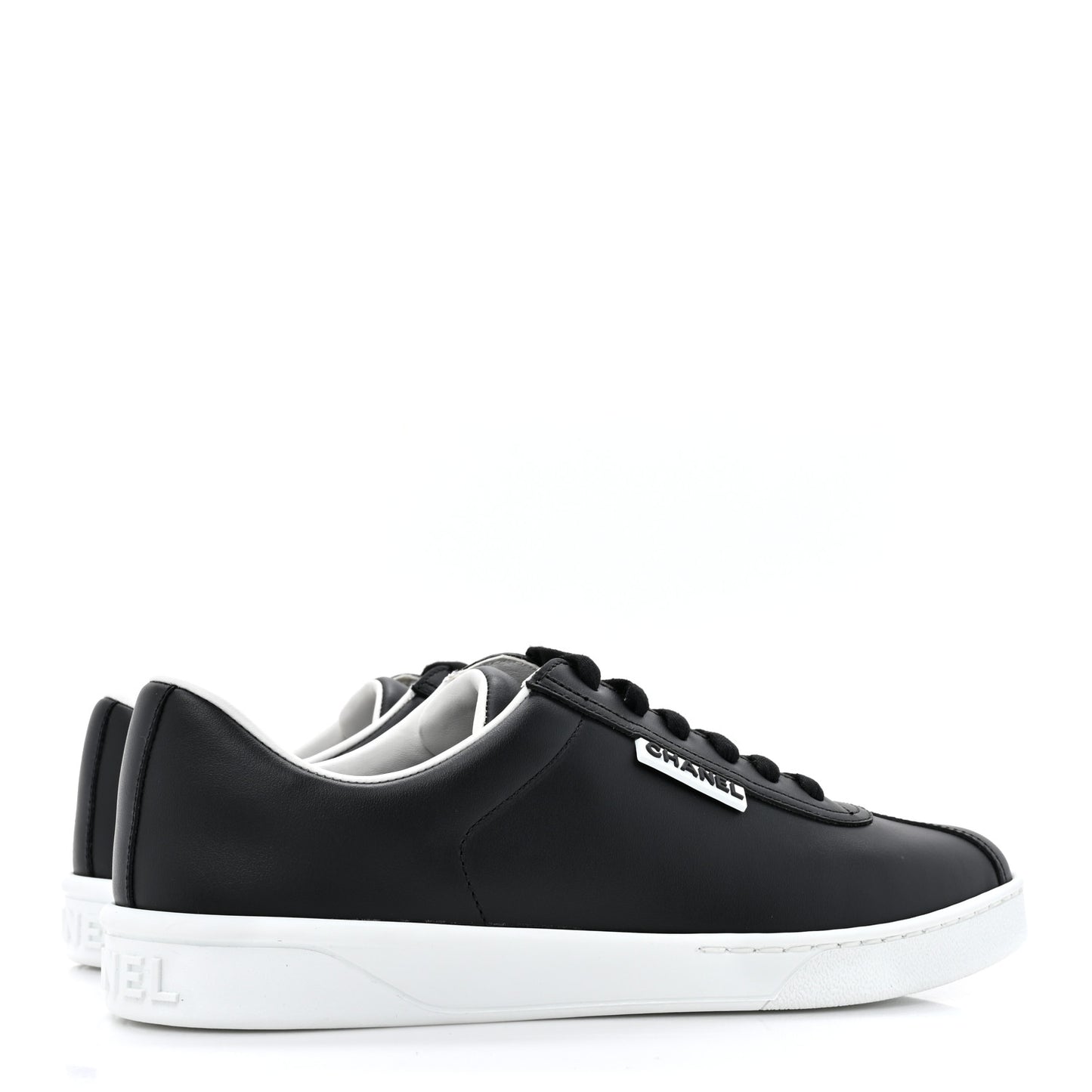 Calfskin CC Womens Sneakers 39 Black