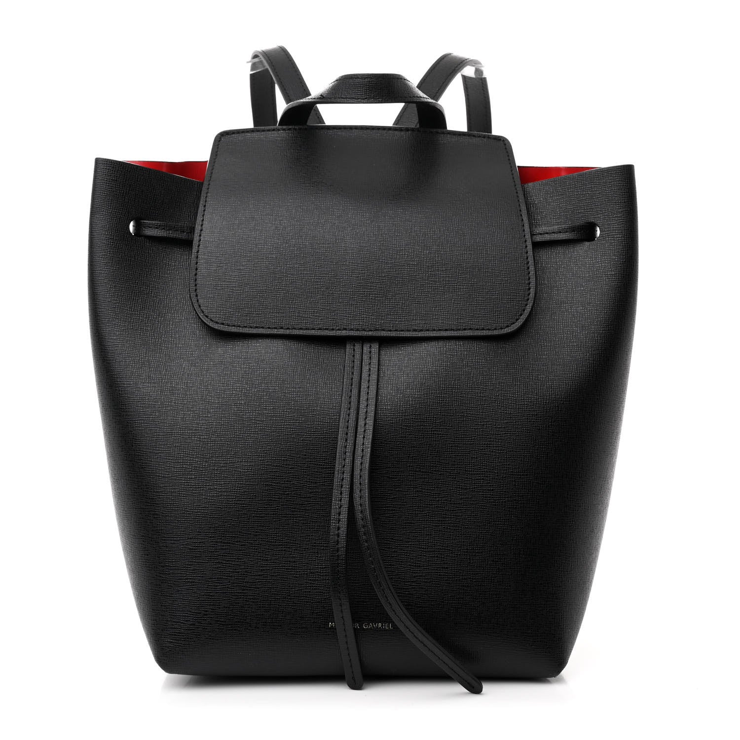 Mansur Gavriel Saffiano Backpack Black Flamma 1 of 11