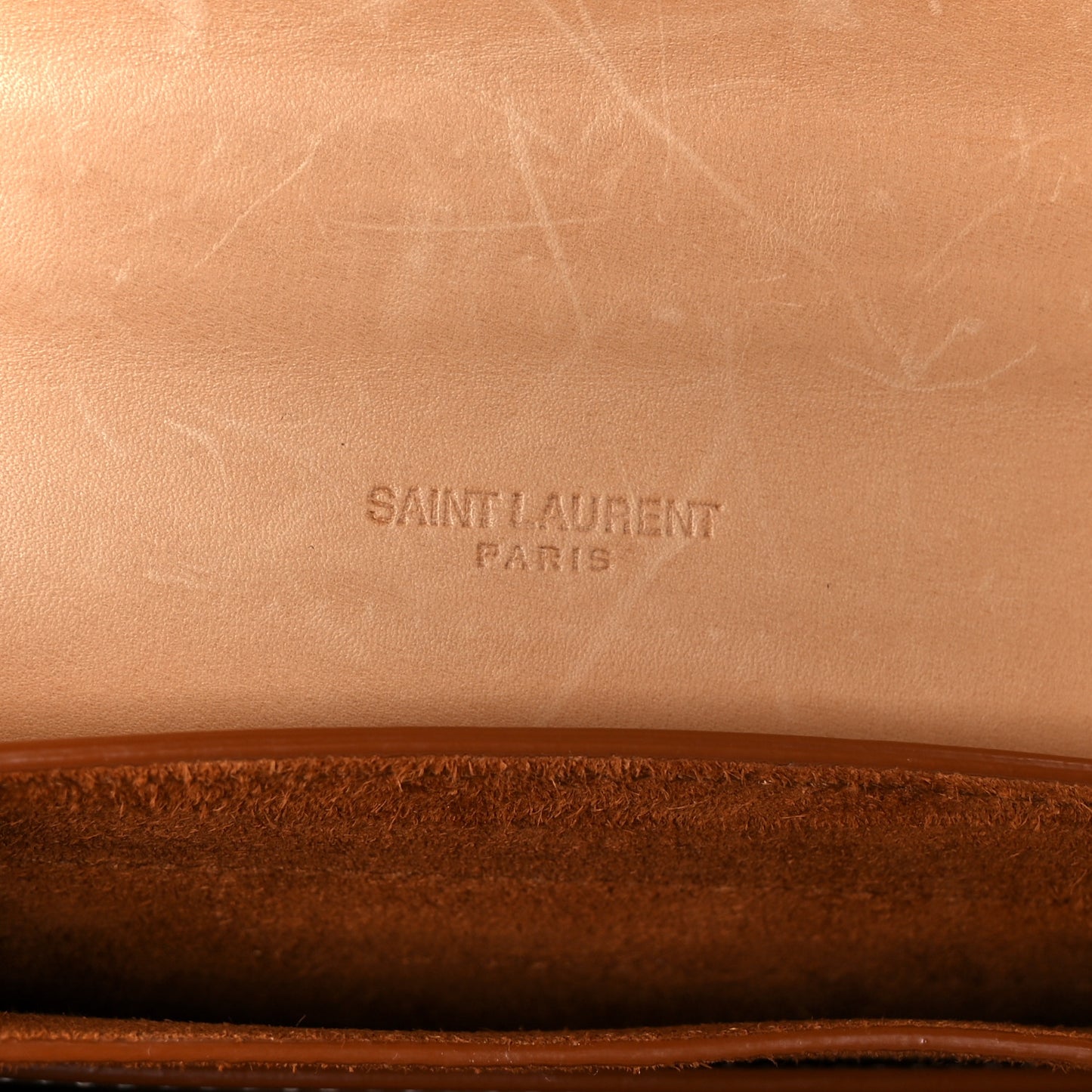 Smooth Vintage Calfskin Small Kaia Satchel Brown Gold