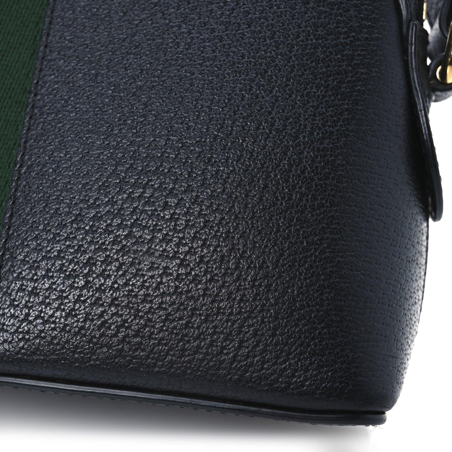 Gucci Calfskin GG Web Small Ophidia Dome Shoulder Bag Black 11 of 12
