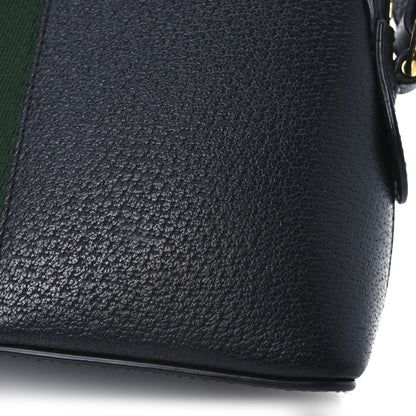 Gucci Calfskin GG Web Small Ophidia Dome Shoulder Bag Black 11 of 12