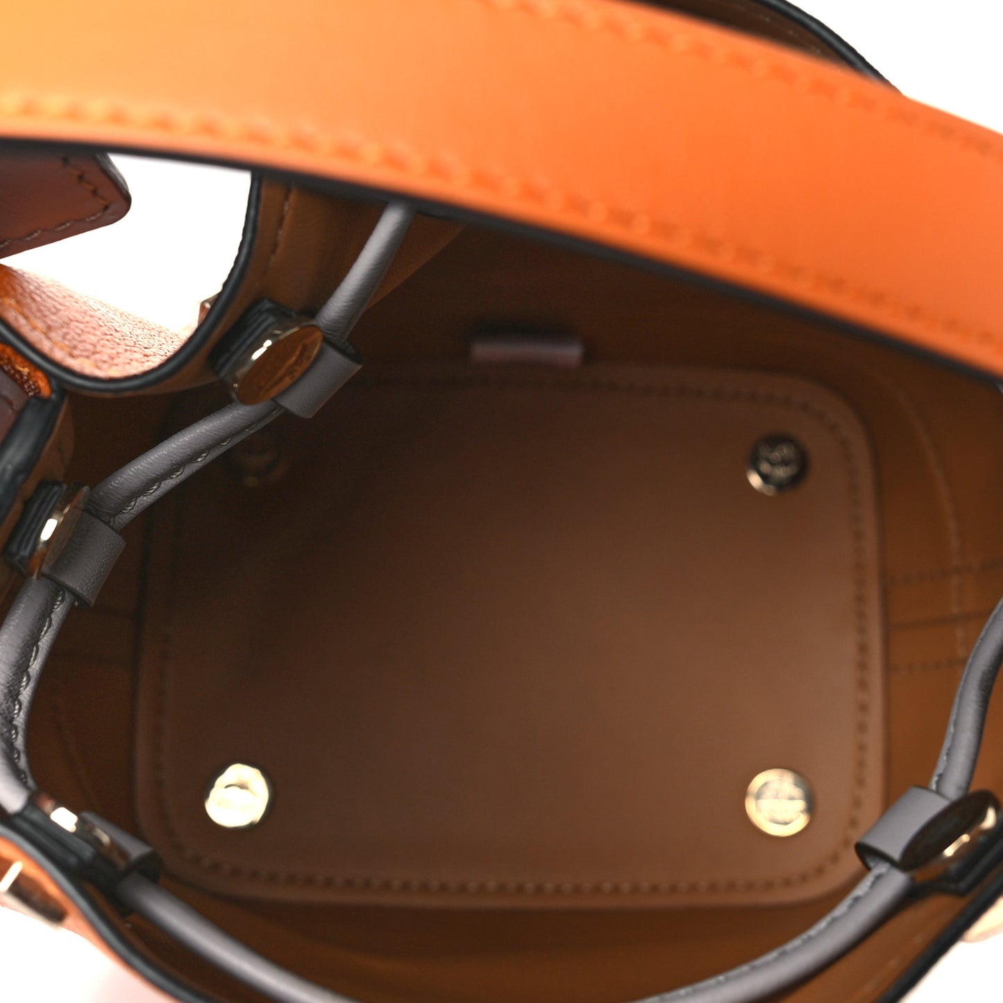 Goatskin Milano Mini Drawstring Bag Orange