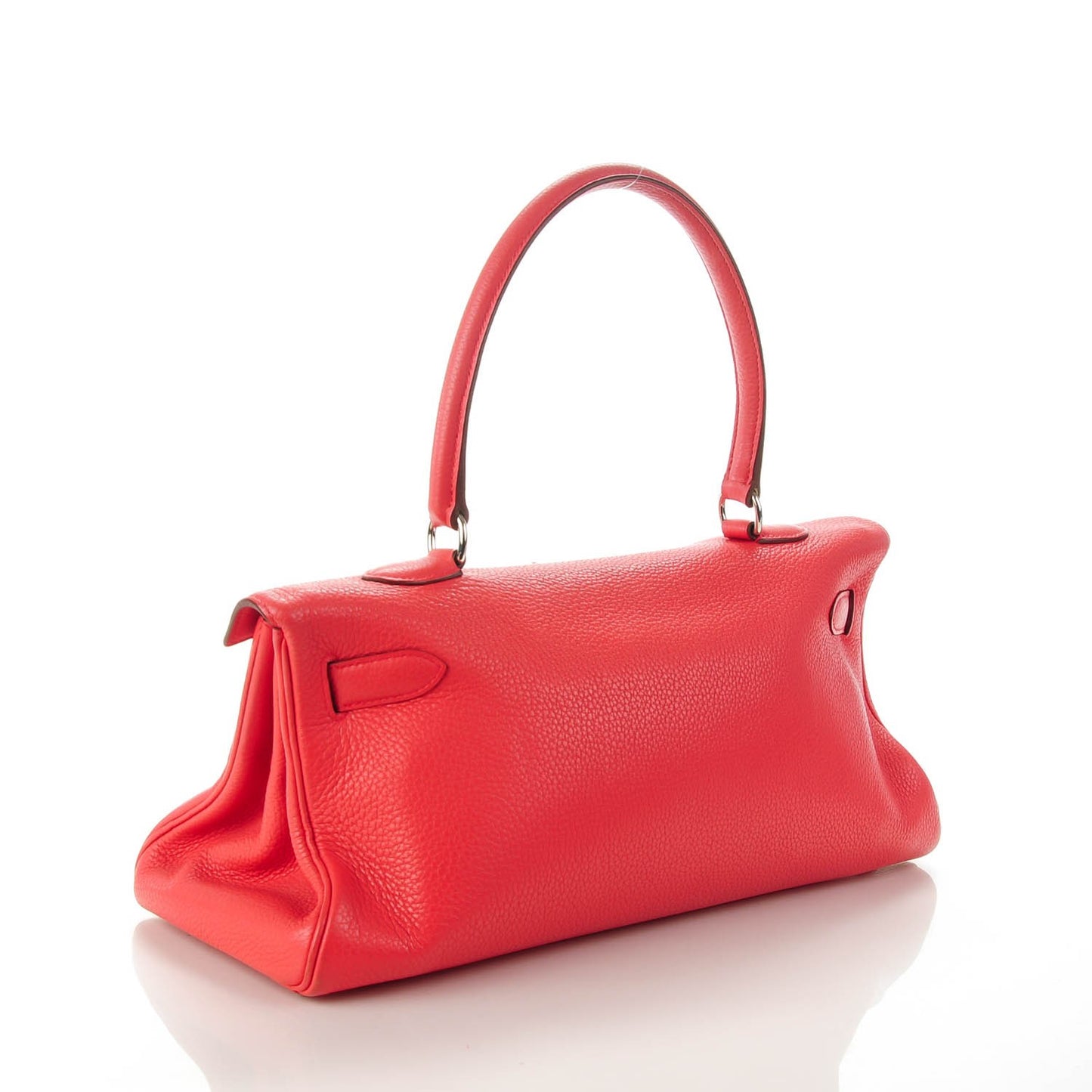 Taurillon Clemence Fringe Shoulder Kelly 40 Bougainvillea