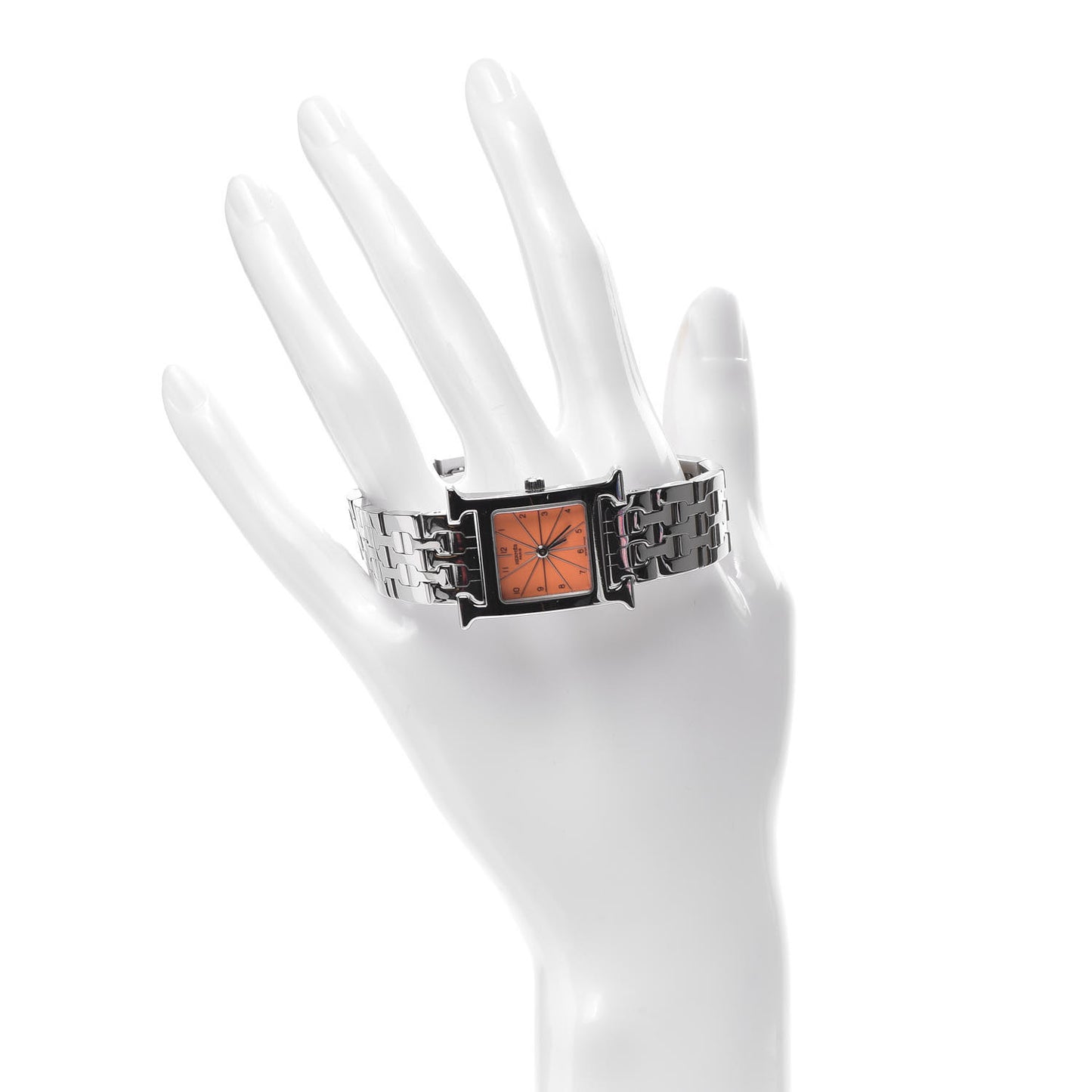 Stainless Steel 21mm Heure H Hour Quartz Watch Orange