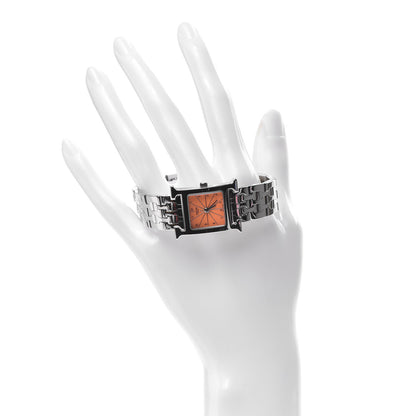 Hermes Stainless Steel 21mm Heure H Hour Quartz Watch Orange 2 of 7