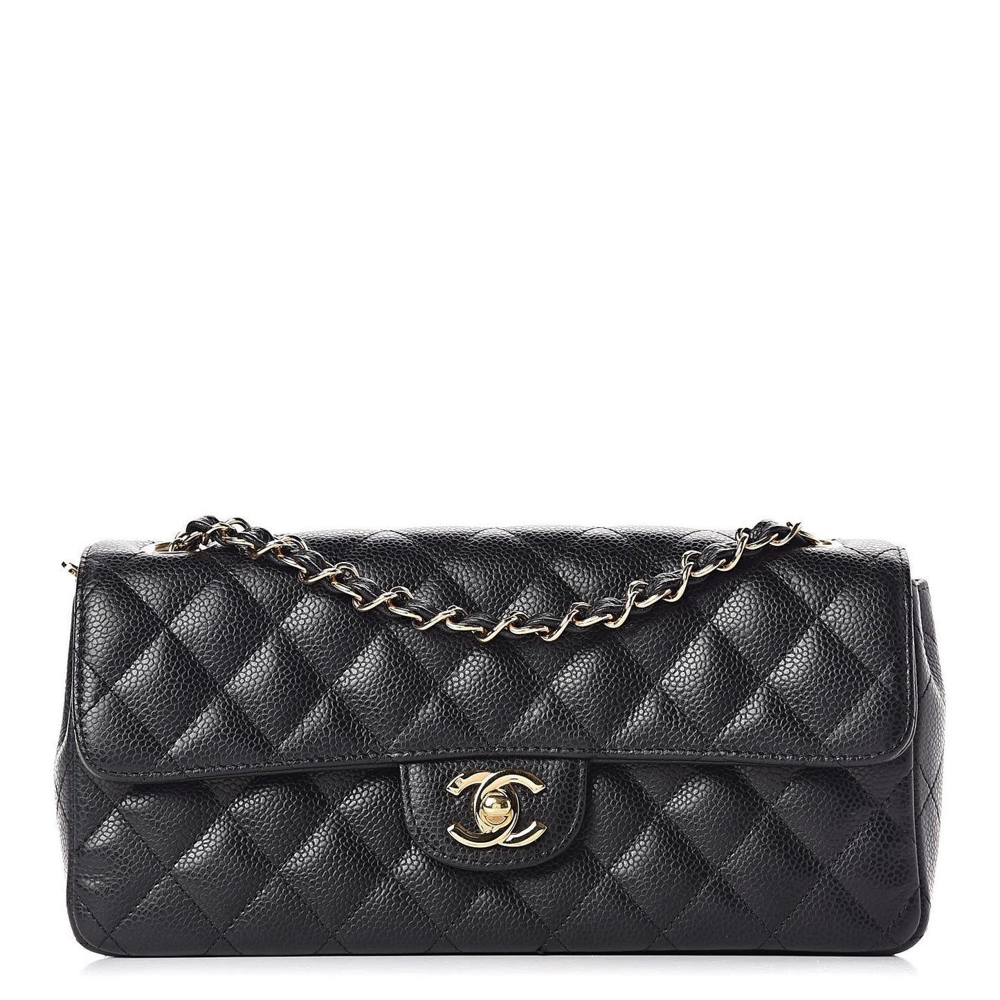 Caviar Quilted East West Flap Black