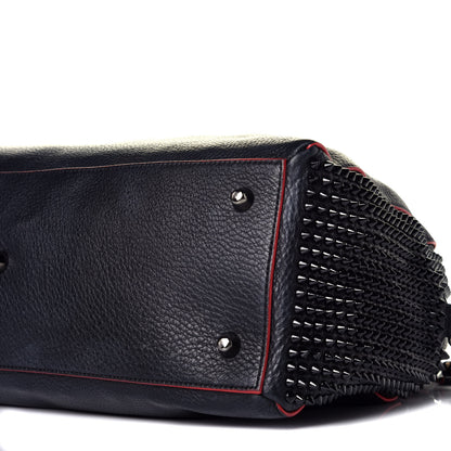Christian Louboutin Calfskin Panettone Spiked Large Ranch Black 9 of 9