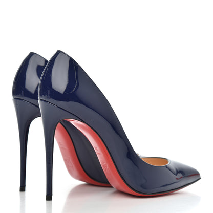 Christian Louboutin Patent Pigalle Follies 100 Pumps 38 China Blue 4 of 10