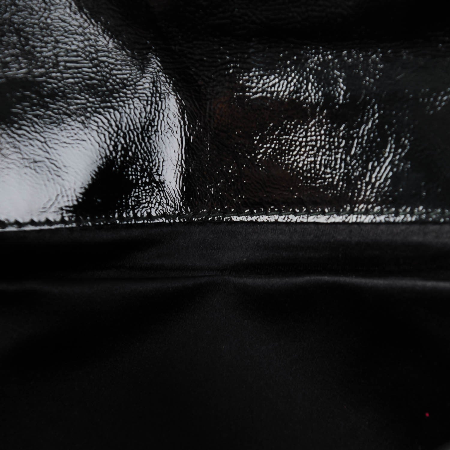 Saint Laurent Textured Patent Monogram Large Belle De Jour Clutch Black 7 of 7