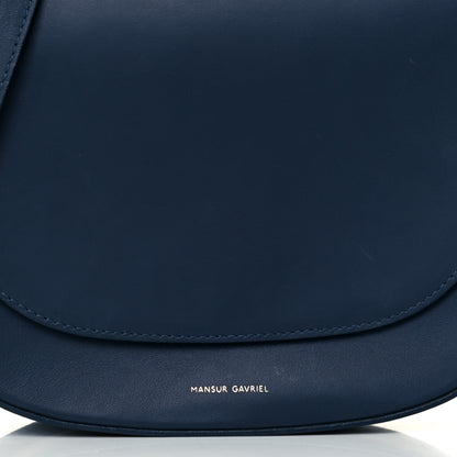 Mansur Gavriel Calfskin Flap Crossbody Bag Blu 8 of 10