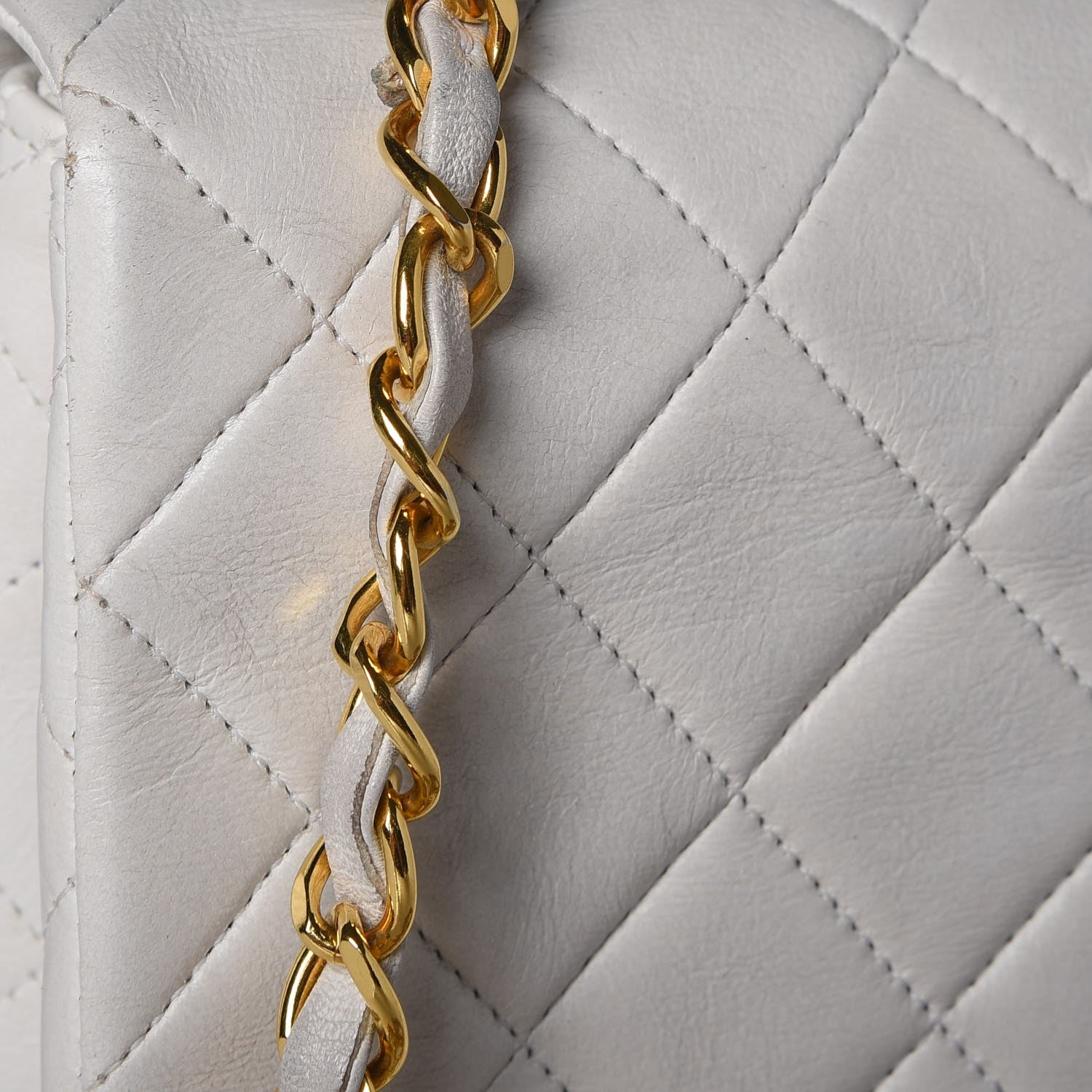 Chanel Lambskin Quilted Mini Square Flap White 12 of 13