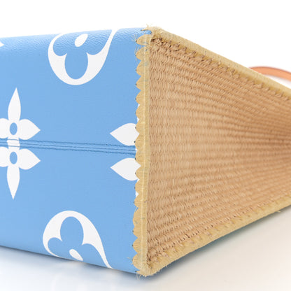 Louis Vuitton Monogram Giant Raffia Forte Dei Marmi By The Pool Onthego GM Blue 9 of 14