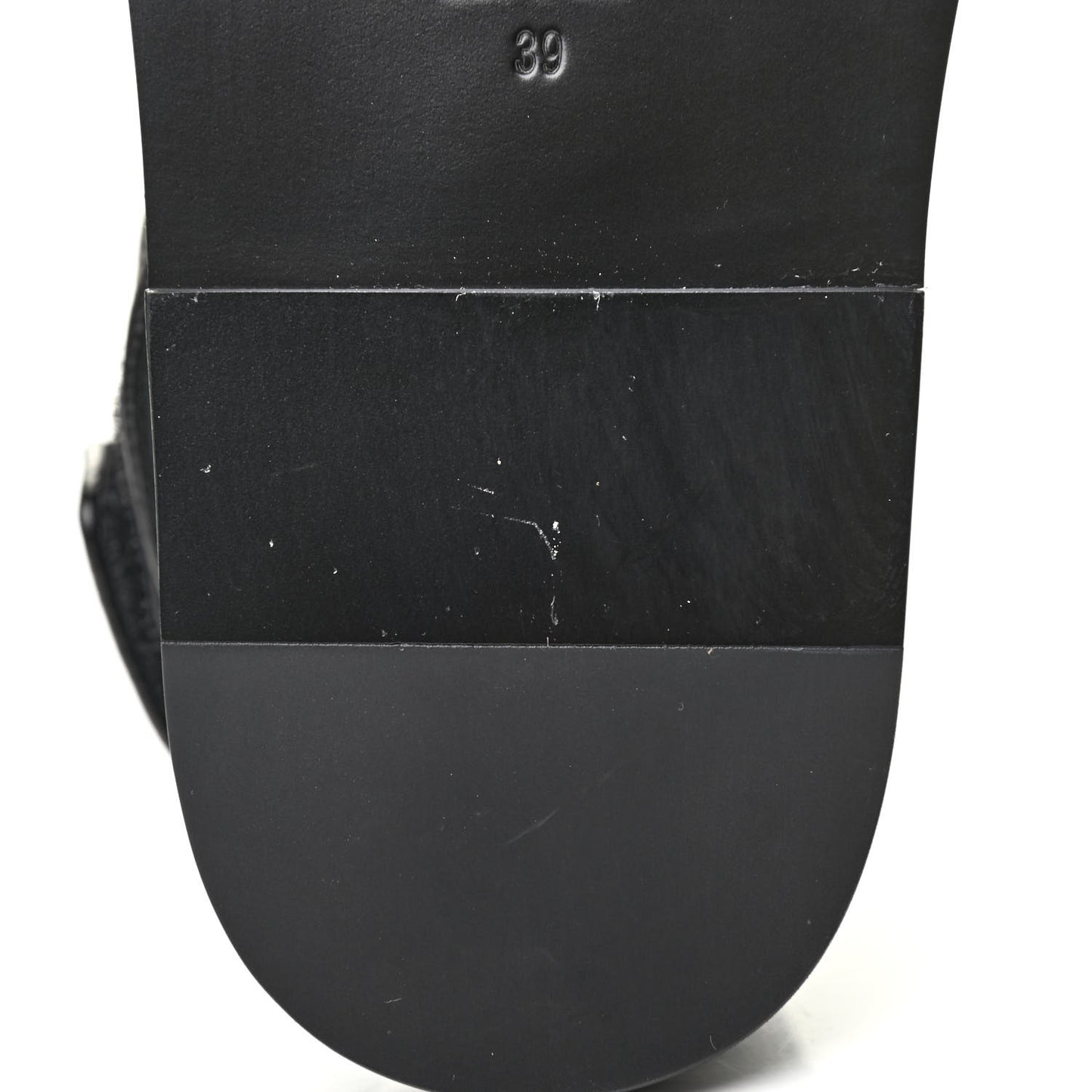 Grained Calfskin Velcro Dad Sandals 39 Black