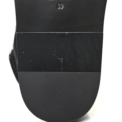 Chanel Grained Calfskin Velcro Dad Sandals 39 Black 8 of 8