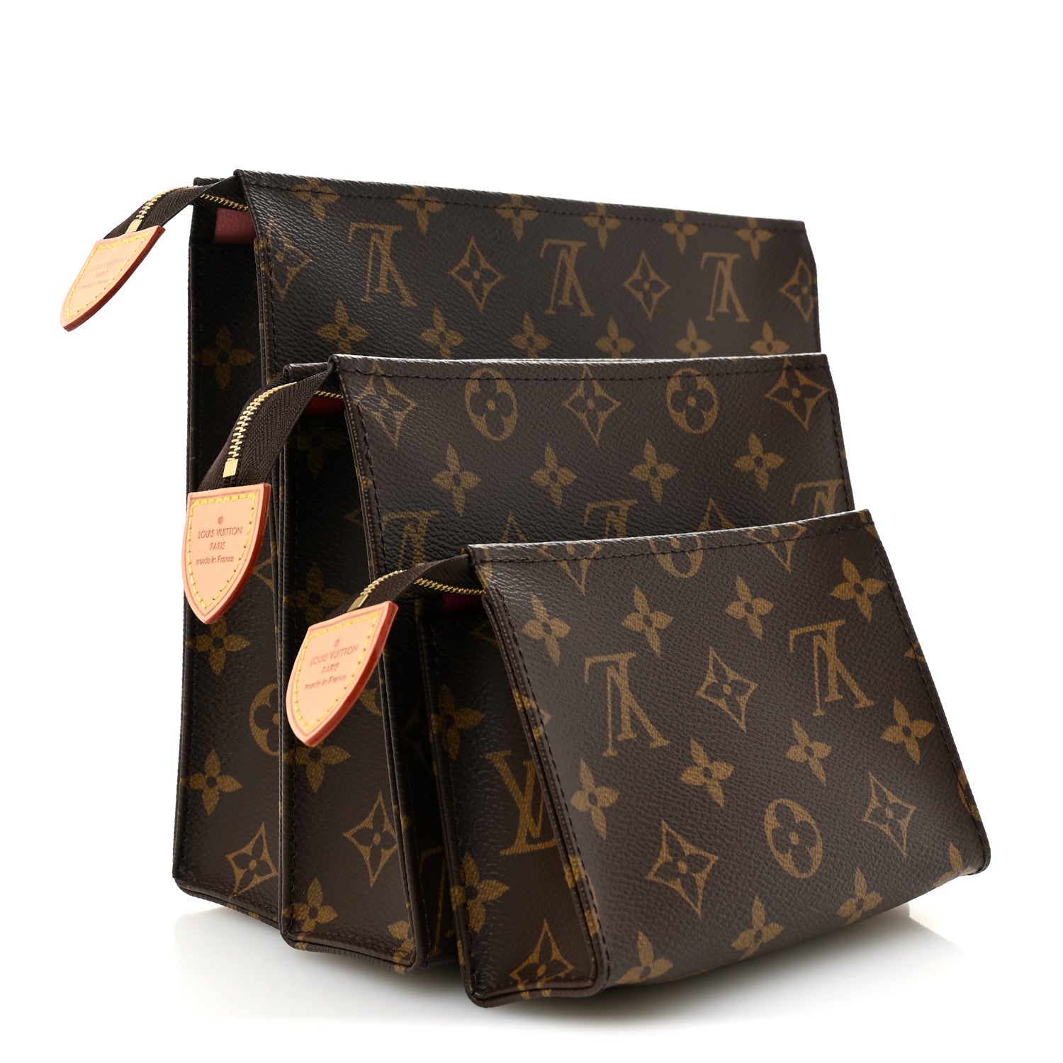 Louis Vuitton Monogram Trio Toilet Pouch Set 4 of 9