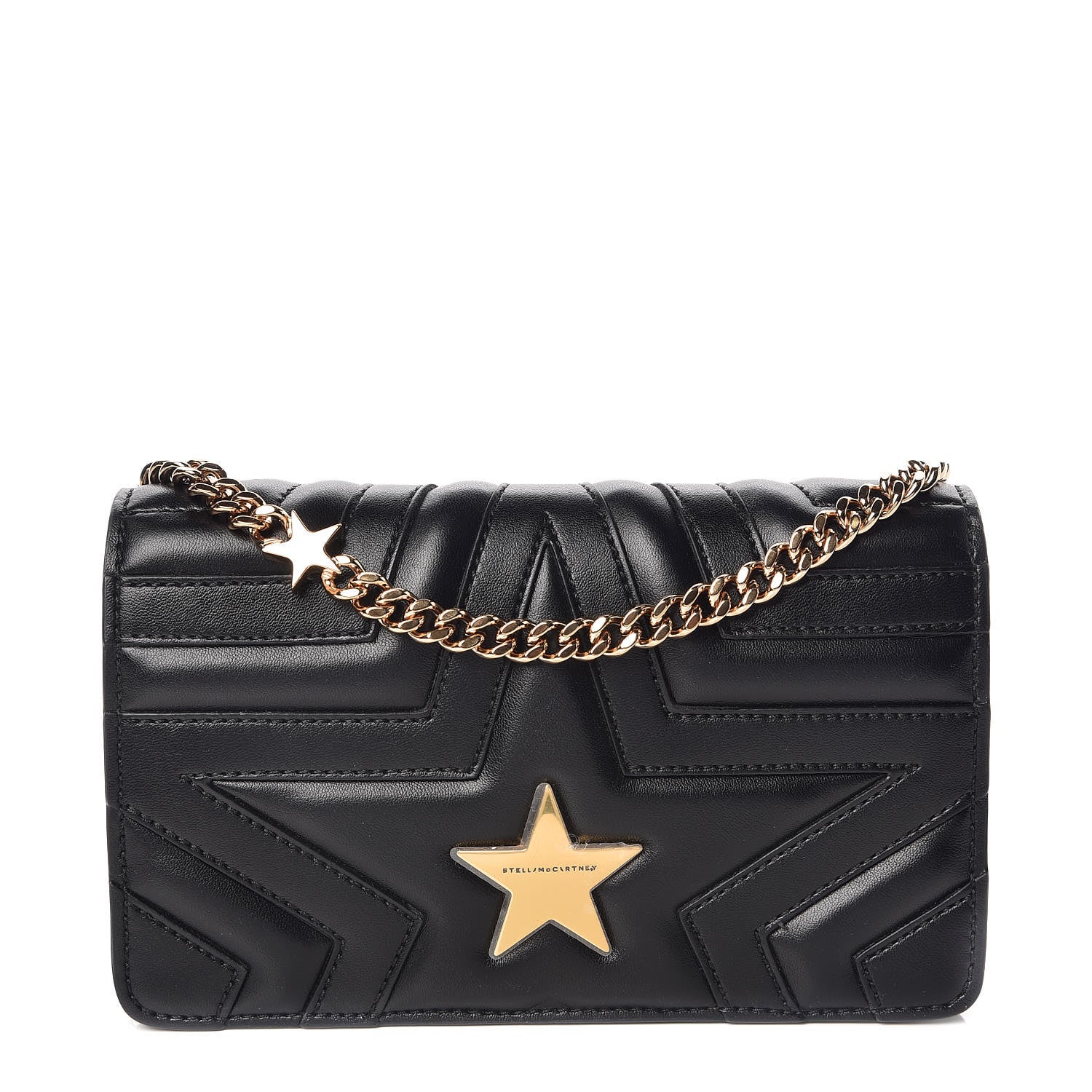Stella McCartney Alter Nappa Star Small Flap Shoulder Bag Black 1 of 9