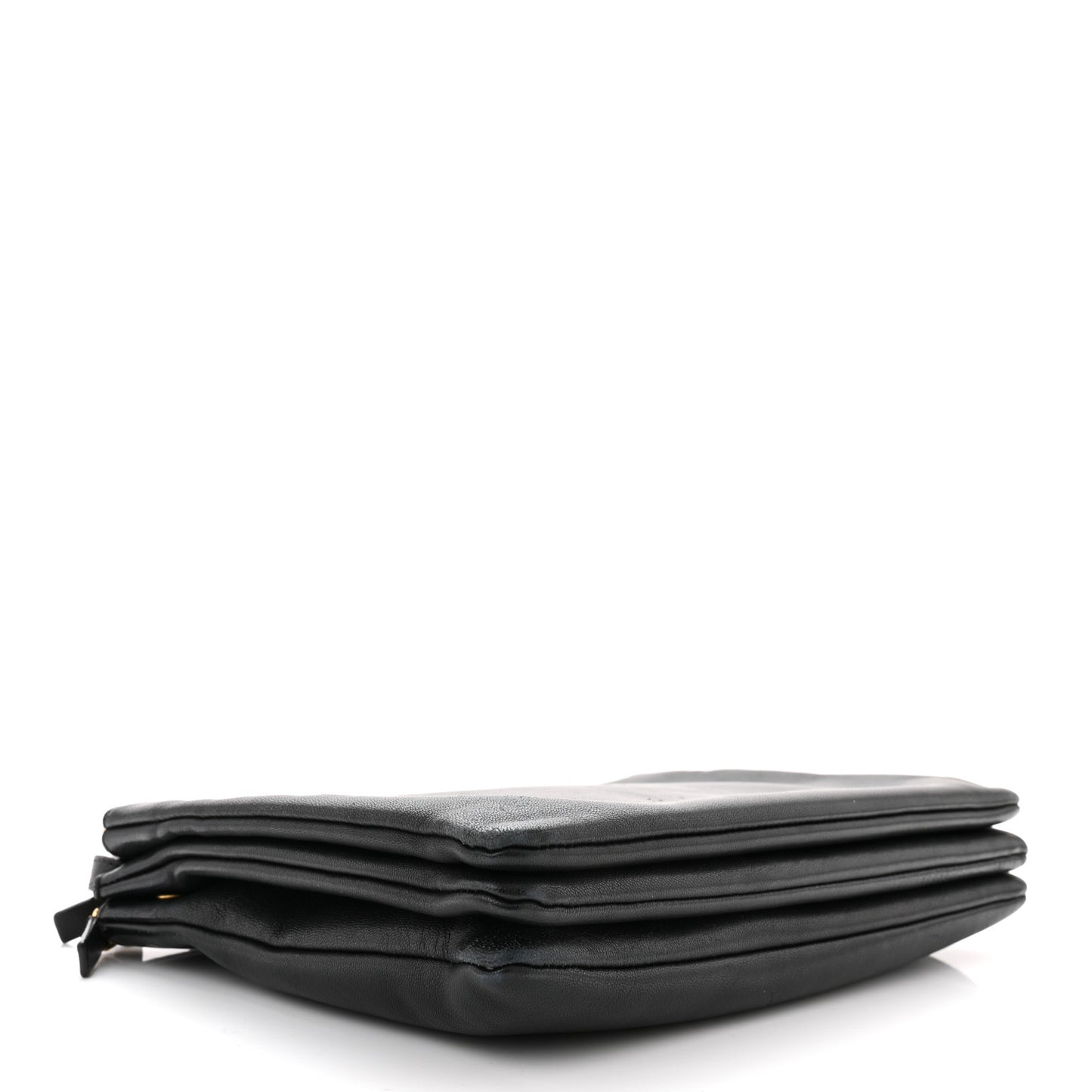 Lambskin Large Trio Crossbody Bag Black
