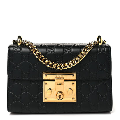 Gucci Guccissima Small Padlock Shoulder Bag Black 1 of 10
