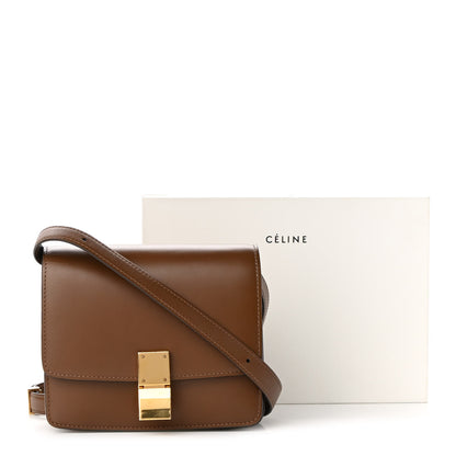 Celine Box Calfskin Small Classic Box Flap Bag Camel 9 of 10