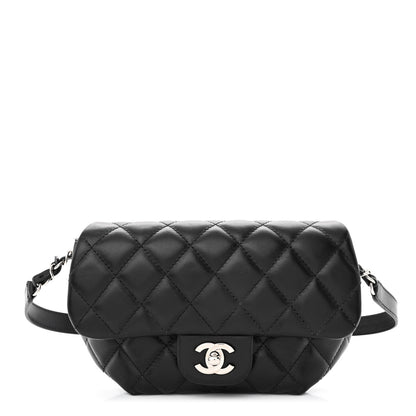 Chanel Calfskin Quilted CC Uniform Flap Belt Bag Black 1 of 11