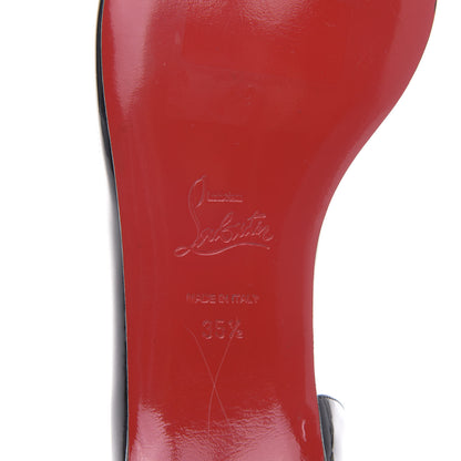 Christian Louboutin Patent Toboggan Peep Toe Ballerina Flats 35.5 Black 8 of 8