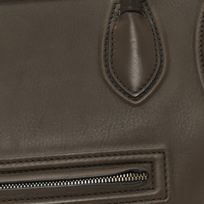 Celine Smooth Calfskin Medium Phantom Luggage Khaki Cobalt Trim 10 of 11