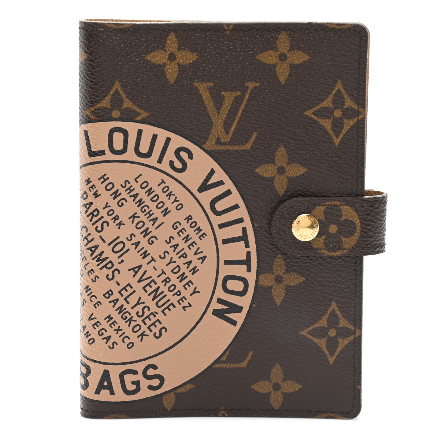 Monogram Complice Trunks and Bags Small Ring Agenda Cover Beige
