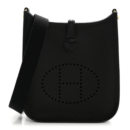 Hermes Taurillon Clemence Evelyne TPM Black 1 of 12