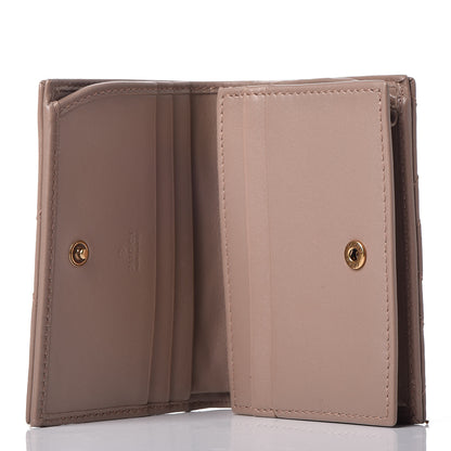 Gucci Calfskin Matelasse GG Marmont Card Case Wallet Porcelain Rose 5 of 9