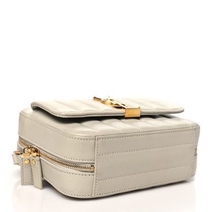 Saint Laurent Lambskin Matelasse Monogram Vicky Camera Bag White 7 of 23