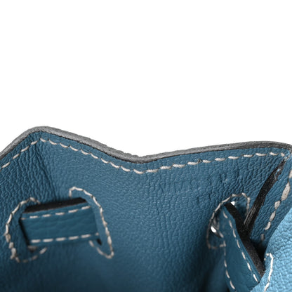 Hermes Togo Birkin 25 New Blue Jean 7 of 11
