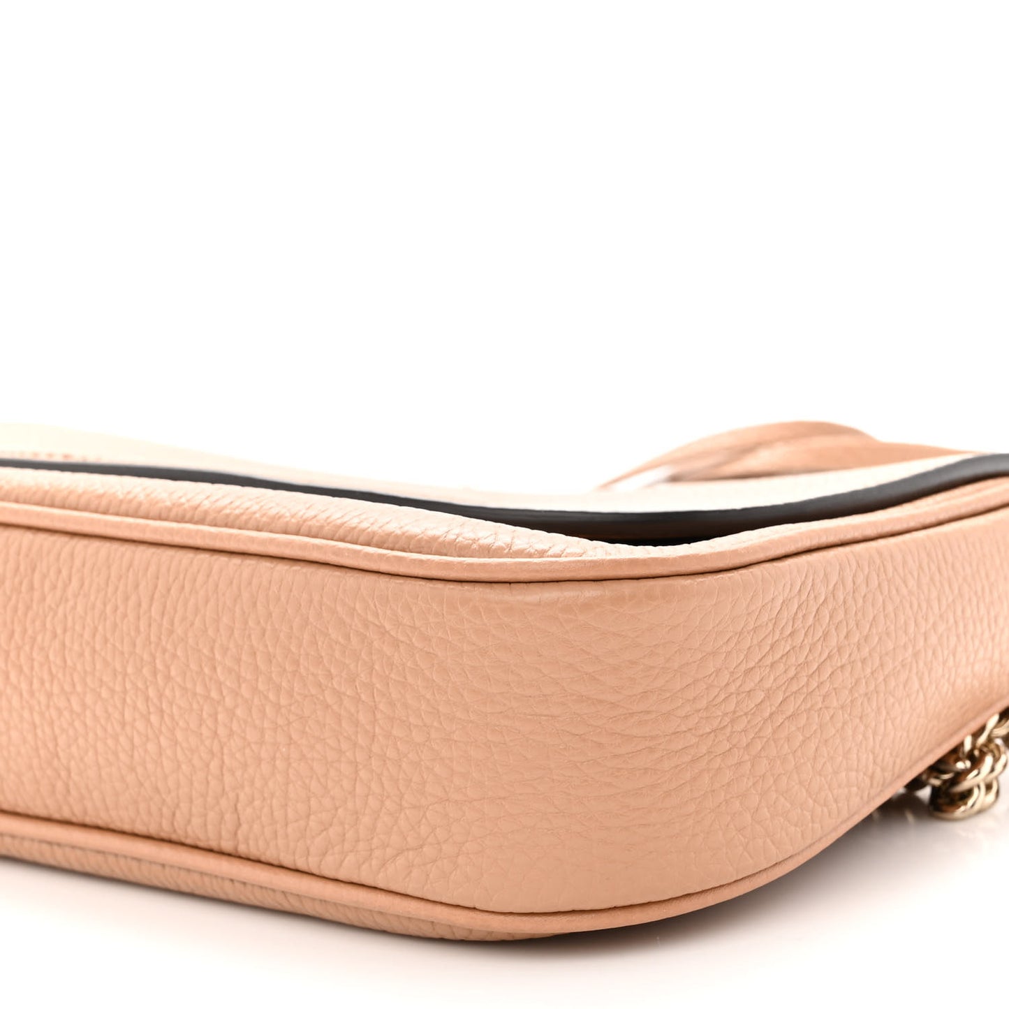 Pebbled Calfskin Medium Soho Flap Crossbody Camelia
