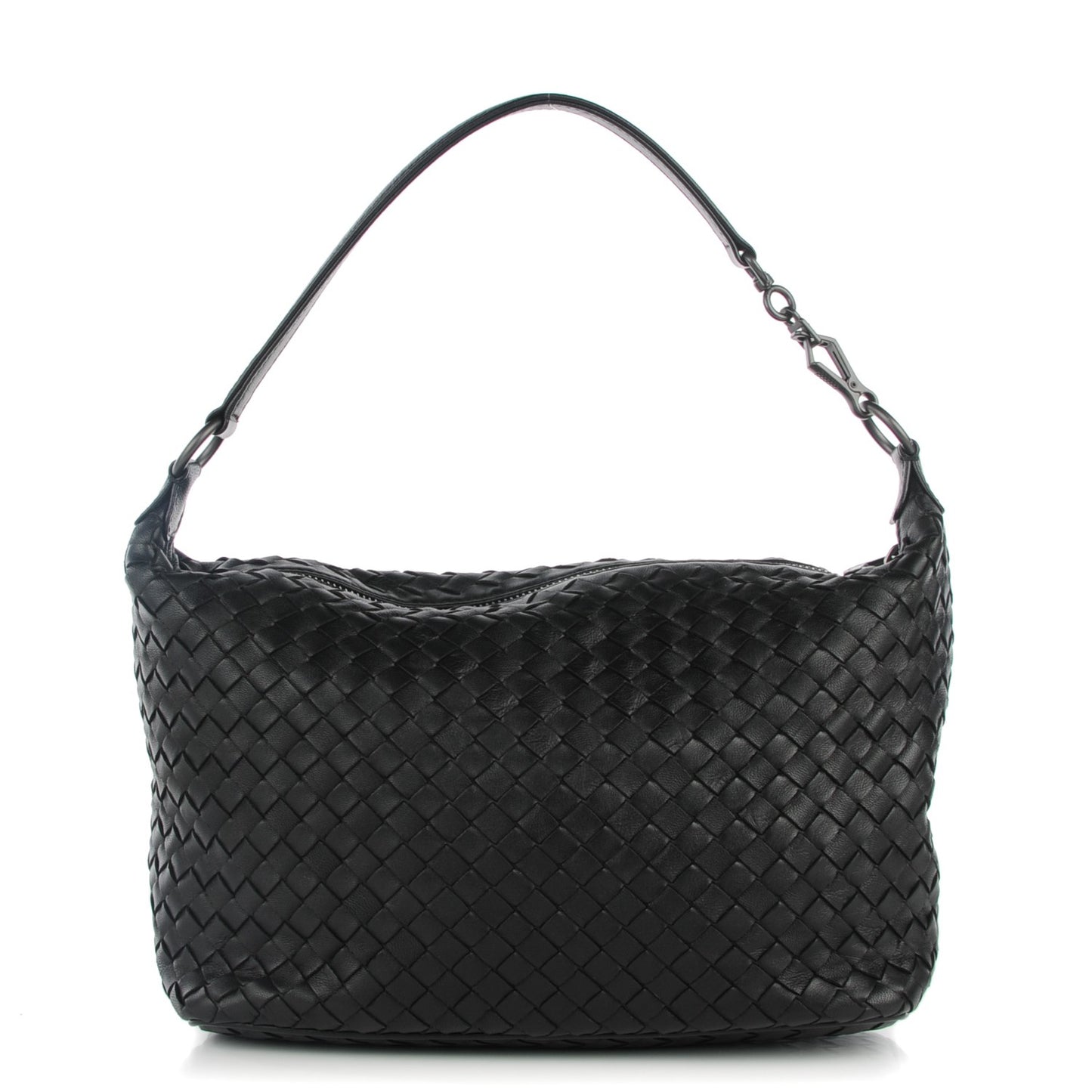 Nappa Intrecciato Small Shoulder Bag Nero Black