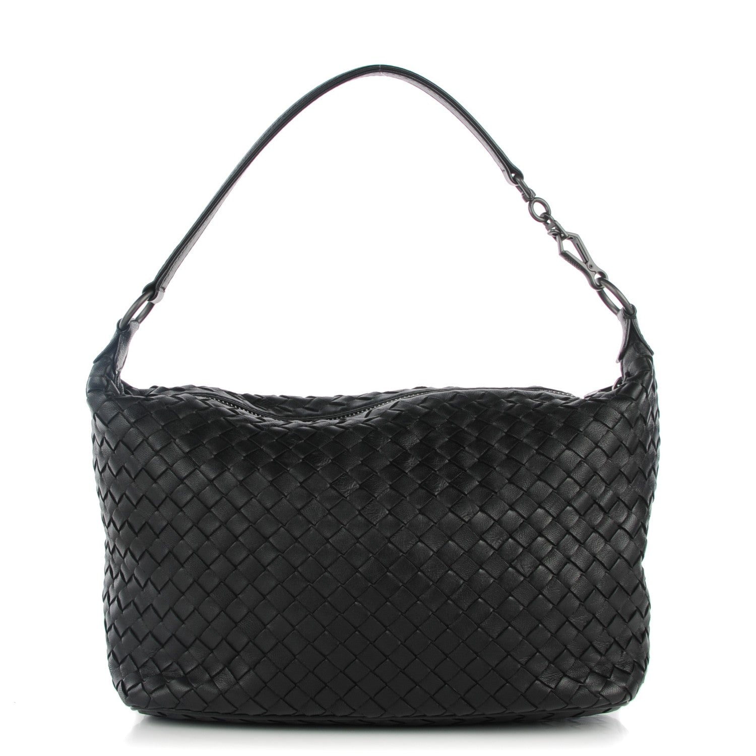 Bottega Veneta Nappa Intrecciato Small Shoulder Bag Nero Black 1 of 7