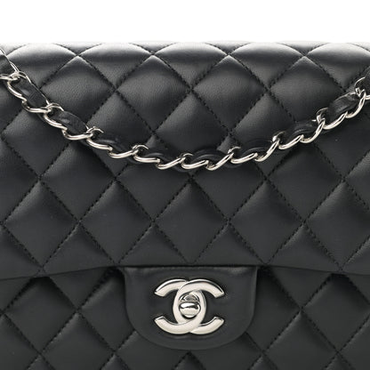 Chanel Lambskin Quilted Medium Double Flap Black 8 of 14
