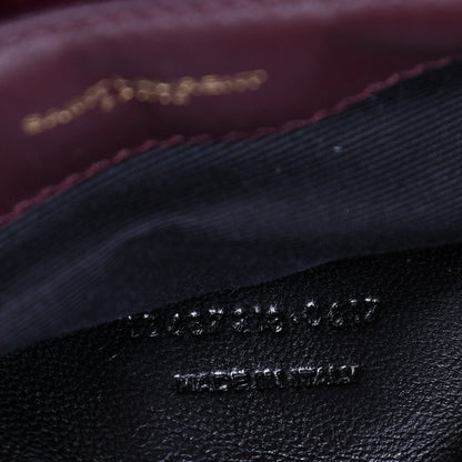 Saint Laurent Velvet Y Quilted Monogram Small Loulou Chain Satchel Burgundy 6 of 12