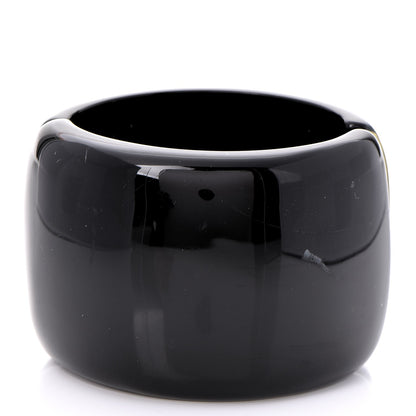Chanel Resin Crystal CC Cuff Black 3 of 5