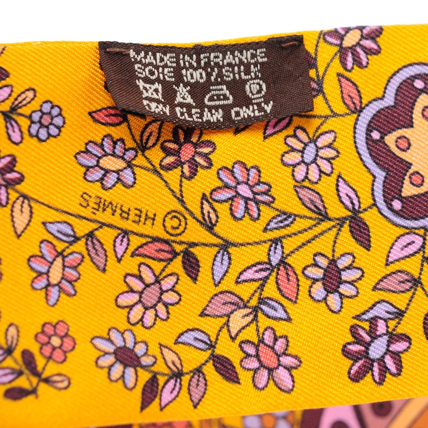 Silk L'Arbre De Vie Twilly Jaune D'or Mauve Brun