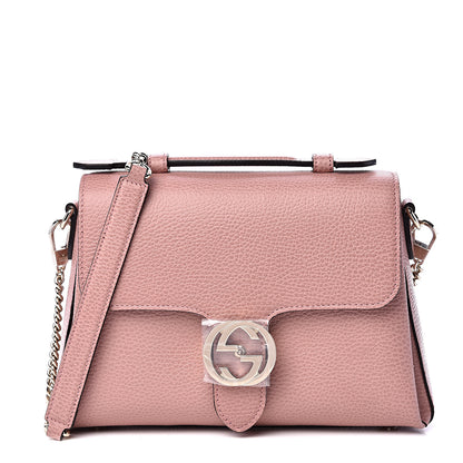 Gucci Dollar Calfskin Interlocking G Top Handle Shoulder Bag Soft Pink 1 of 9