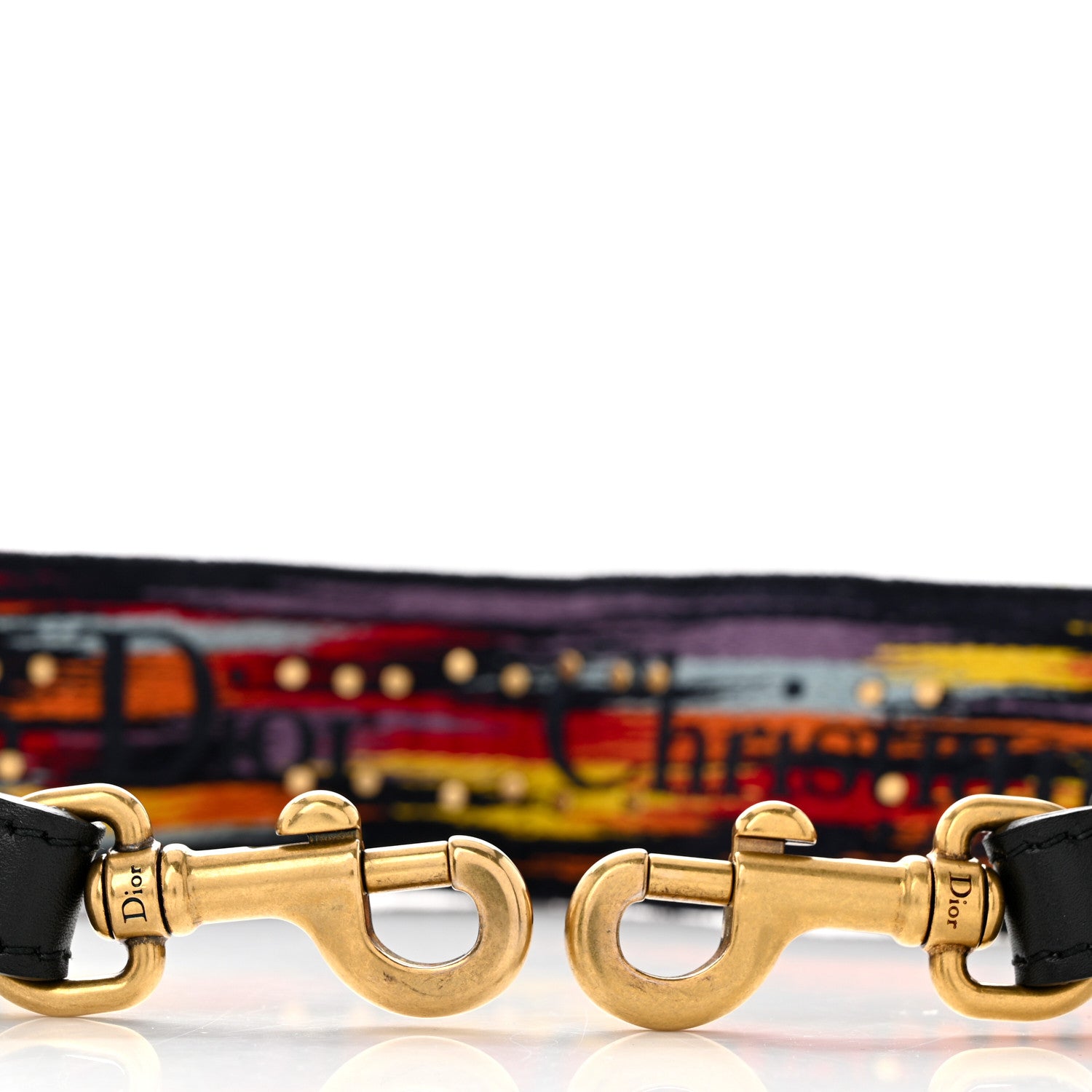Christian Dior Canvas Embroidered Studded Rainbow J’Adior Shoulder Strap 5 of 5