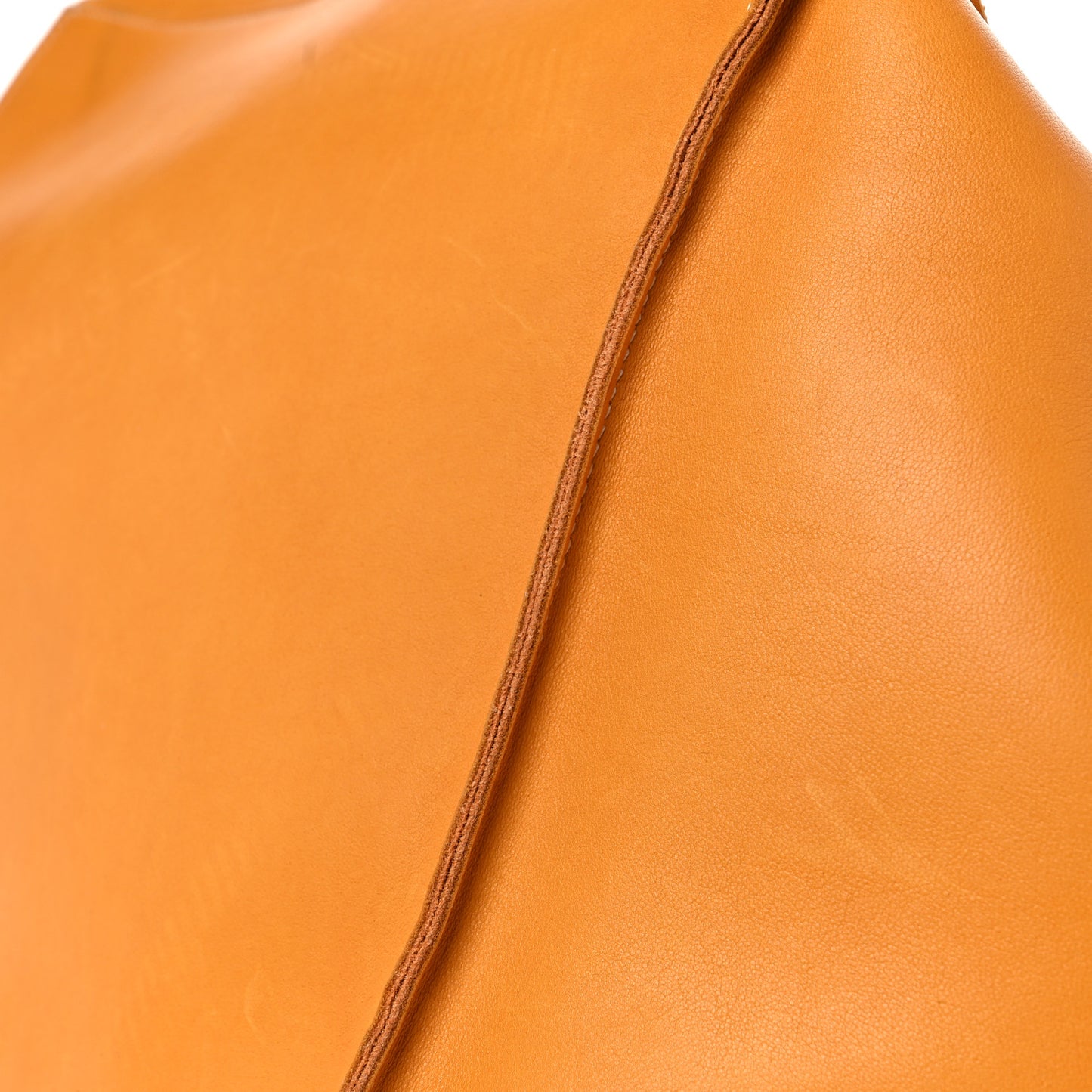 Soft Bare Calfskin Medium Big Bag Dark Yellow
